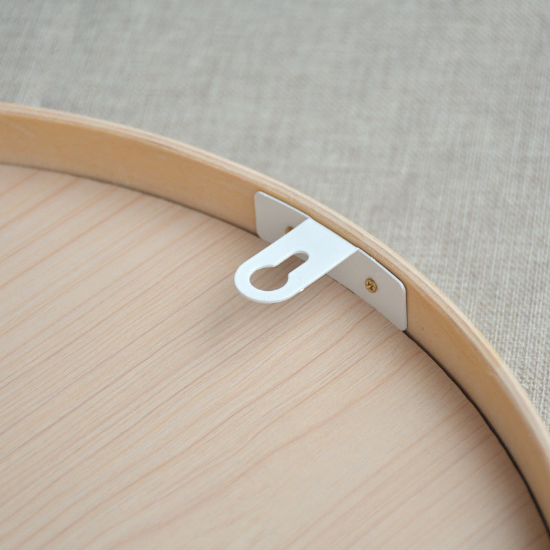 Ronde Houten badkamerspiegel