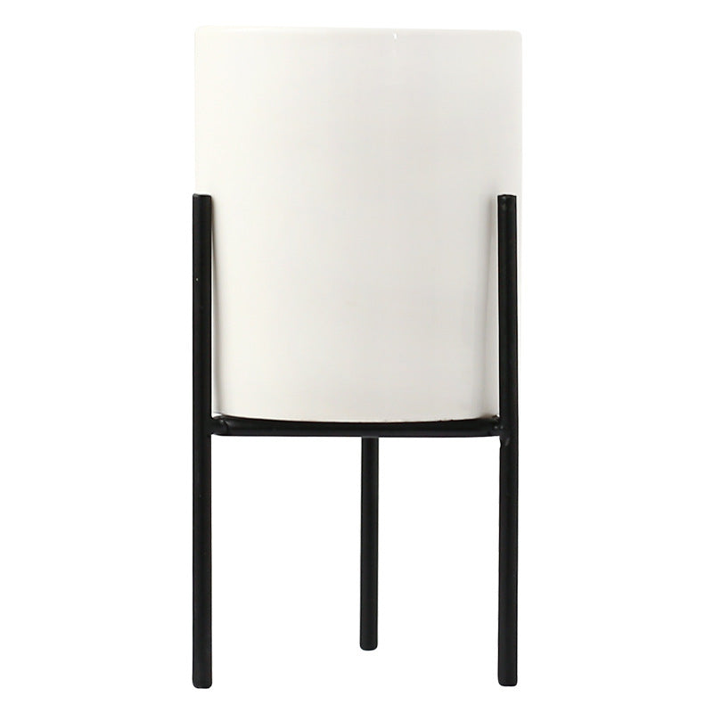 Moderne Bloempot met IJzeren Frame – Stijlvolle Decoratie voor Elk Interieur