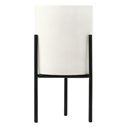 Moderne Bloempot met IJzeren Frame – Stijlvolle Decoratie voor Elk Interieur