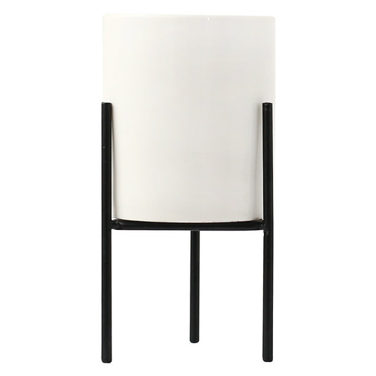 Moderne Bloempot met IJzeren Frame – Stijlvolle Decoratie voor Elk Interieur