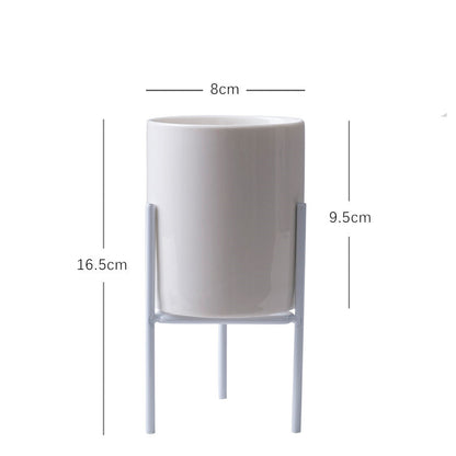 Moderne Bloempot met IJzeren Frame – Stijlvolle Decoratie voor Elk Interieur