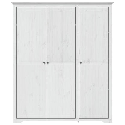 Kledingkast Bodo 146X53,5X173 Cm Massief Grenenhout Wit