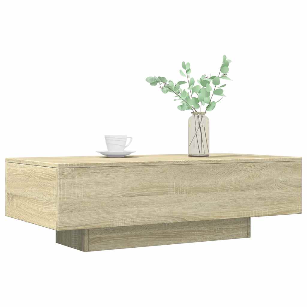 Salontafel 100X49,5X31 Cm Bewerkt Hout Kleurig