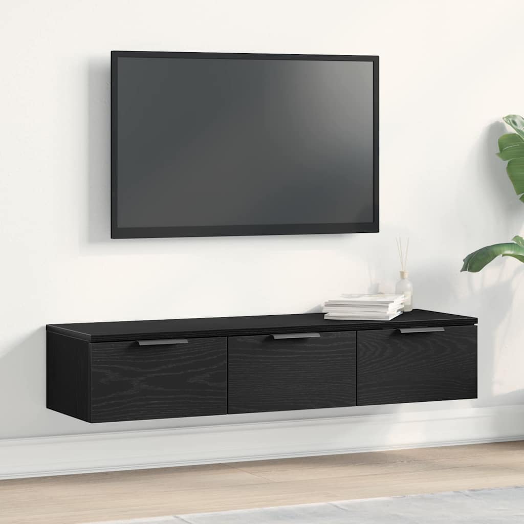 Wandkast Met Lade 102 X 30 X 20 Cm Bewerkt Hout