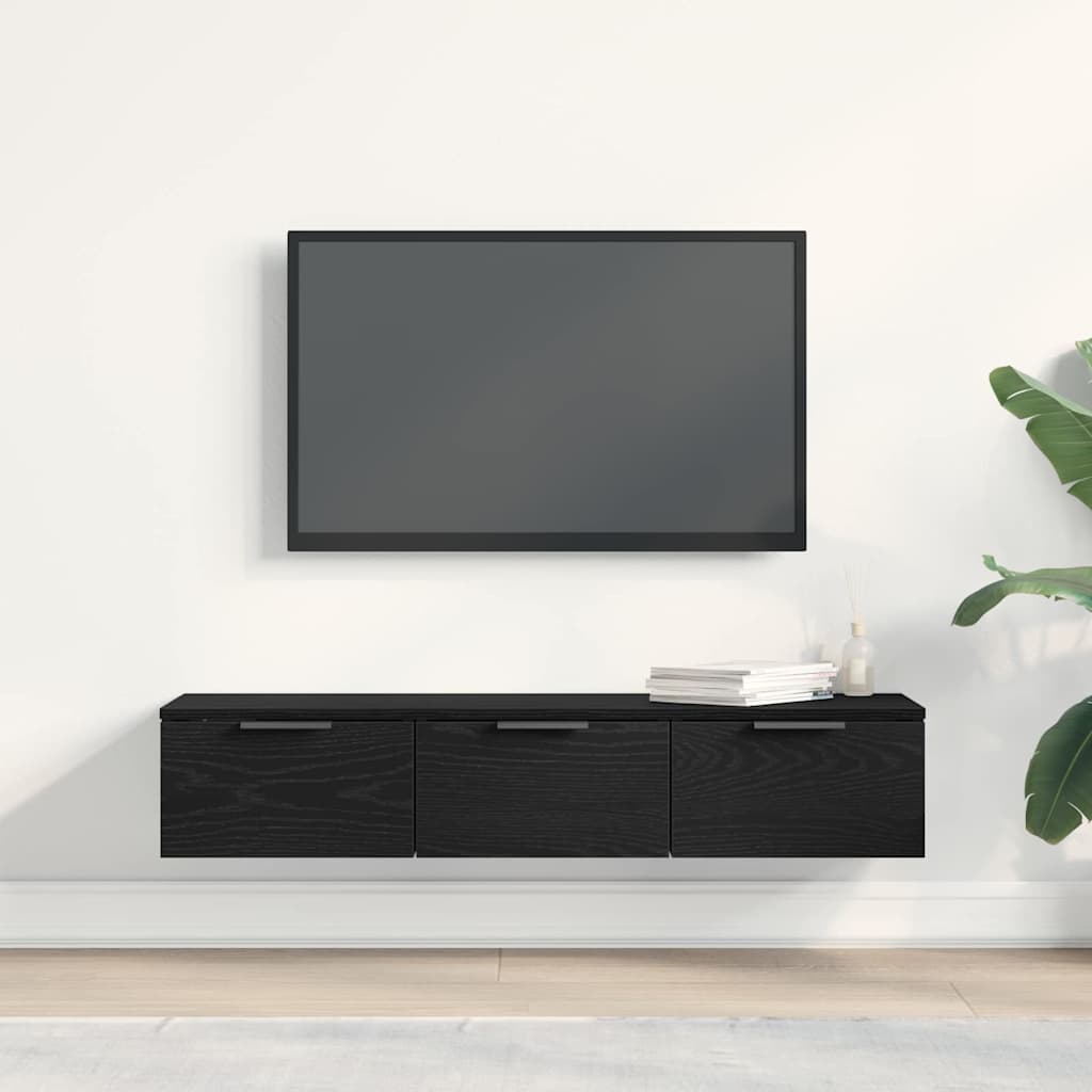 Wandkast Met Lade 102 X 30 X 20 Cm Bewerkt Hout