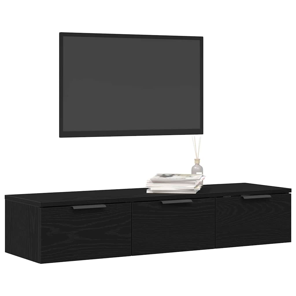 Wandkast Met Lade 102 X 30 X 20 Cm Bewerkt Hout